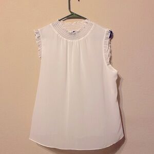 JCrew White Sleeveless Top/Blouse